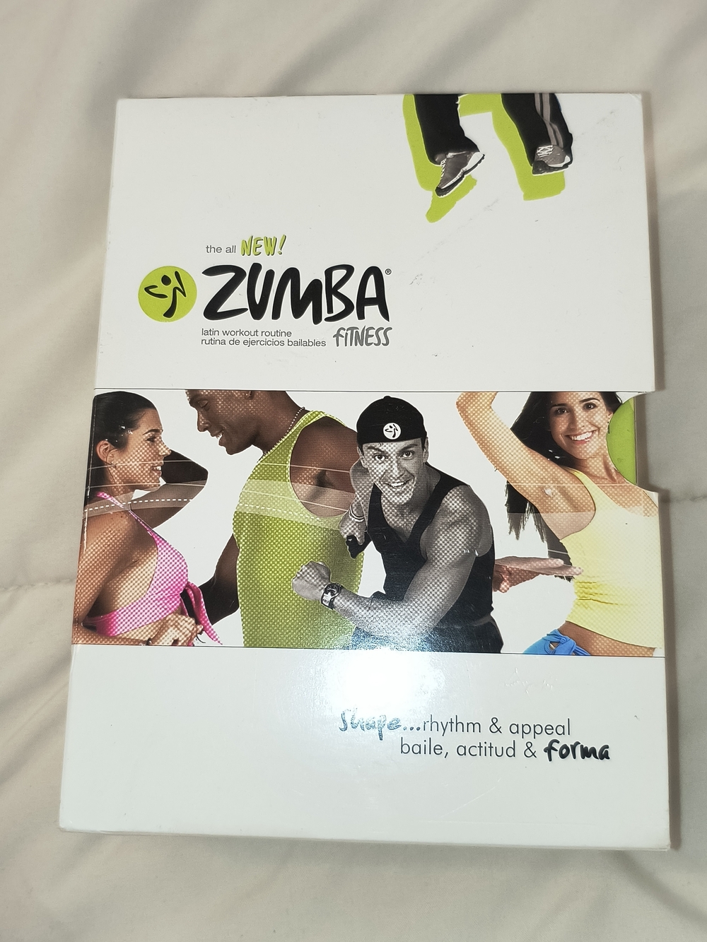 Zumba Fitness Workout DVD Set - White with Lime & Black Accents